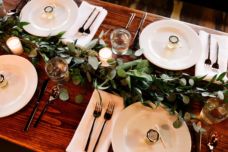 Intimate elopement ceremony at Crater Lake surrounded by wildflowers and natural altar decorations
